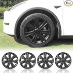 Wheel Cover for Tesla 4PCS Hubcaps for Tesla Wheel Cover Model S(2022-2024) /Model Y(2020-2024) 19inch Rim Full Cover Hubcaps Accessories (Arachnid Style, 19 inch)