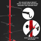 Auto Panel Tree Paint Stand Holder with Adjustable Center Post - Hook Levers Securely Hang Automotive Panels, Doors, Fenders, Bumpers, Car Parts - Auto Body Shop Painting, Save Time & Labor