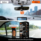 1PCS Glass Oil Film Remover for Car Windshield, Glass Emulsion Cleaner with Cleaning Board, Handle Oil Film Remover For Cars Window, Windshield Cleaner Tool for Crystal Clear Driving View