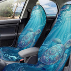 2 Pack Car Seat Towel Covers, Sweat-Proof Microfiber Seat Protectors for Gym, Running, Beach & Workout, Breathable Quick-Dry, Machine Washable, Ocean Sea Turtle Print, Universal Fit