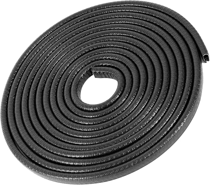 64Ft(20M) Universal Rubber U Shape Edge Trim Car Door Protector Edge Guards Rubber Seal Protector for Most Car Rucks SUV Installation, No Glue Required, Black