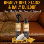 Leather Cleaner and Conditioner Kit – 4-Piece Set with Best Leather Cleaner for Couches, Sofas, Chairs, Furniture, and Car Interiors