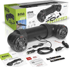 UTV4B ATV UTV Weatherproof Sound System - 4 Inch Speakers, 1 Inch Tweeters, Built-in Amplifier, Built-in Bluetooth, Easy Installation for 12 Volt Vehicles