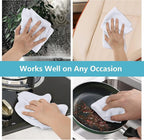White Cleaning Rags 5 Pack, Highly Absorbent Microfiber Cleaning Cloth for Kitchen, Lint Free, Scratch-Free, Reusable Microfiber Towels for House, Window and Glass, Cars, 11.5 X11.5 inch