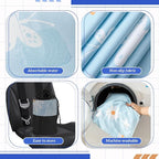 Car Seat Towel Covers with Storage Bag, 63 x 32 Inch Universal Non Slip Waterproof Sweat Protector for Car Truck, Gym Swimming Running, Machine Washable(2 Pack,Daisy)