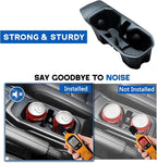 Cup Holder for 2018-2025 2026 Jeep Wrangler JL JLU 4XE/Gladiator JT Accessories Cup Holder Insert Coaster TPE Non-Slip Center Console Drink Holder Organizer Cupholder Liner Pad Interior Black