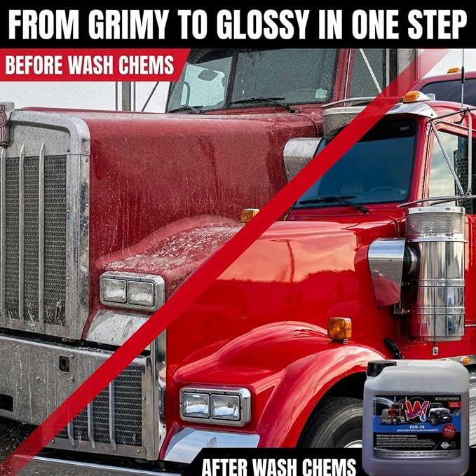 Pro 50 Touchless One Step Car Wash Detergent Soap Concentrate No Brushing, Commercial Grade Professional Auto Foam Cleaner Also Great for Trucks & Tractors