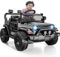 12V Ride on Car with Parent Remote Control, Toddler Electric Car with Spring Suspension, LED Lights & Music Player - Safe Battery Toy for Kids, Christmas & Birthday Gift, Black
