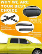 Extra-Thick Window Rain Guard for Dodge Ram 1500 2009-2024 Ram 2500&3500 2010-2025 Rain Guards Tape-on Side Truck Window Visors Vent Visor Window Deflectors Vent Shades Car Accessories