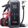9-in-1 Jump Starter with Air Compressor 6000A 150PSI Portable Car Battery Jump Starter (All Gas/10L Diesel), 12V Jump Box Car Battery Jumper Starter Portable with Jumper Cables, 160W DC Out
