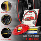 PROTECTiQ PRO Universal Rim Protection Trim - Curb Rash Guard with Award-Winning Patented Design and Premium 3M Tape - Fits Up to 4X 24 Wheels, Cars, Trucks, SUVs - Yellow