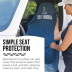 Car Seat Towel | Premium Microfiber Towel Seat Covers for Cars | Universal Fit & Machine Washable | Portable Car Seat Towel Cover After Gym, Yoga, Beach (Light Grey)
