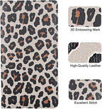 Premium Car Registration & Insurance Card Holder with Magnetic Shut, Vehicle Glove Box Car Organizer - For Documents, Cards, License (Leopard A)
