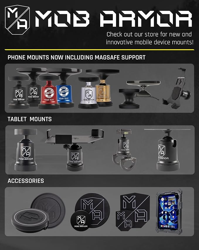 Heavy Duty Magnetic Phone Mount for Car - Universal Car Phone Holder for iPhone & Android, Strong Magnet for Off-Road & Commercial Vehicles, Cell Phone Car Accessories for Women & Men