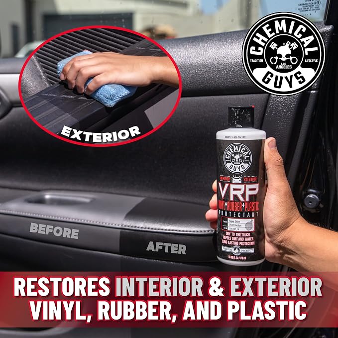 VRP Vinyl, Rubber, and Plastic Dressing - Tire Dressing, Non-Greasy, Dry-to-the-Touch Shine for Tires, Trim, and More, Safe for Cars, Trucks, SUVs, RVs & More - 128 oz