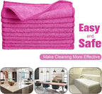 Cleaning Cloth Dry Erase Cloth Cleaning Rags Reasonable Kitchen Towels Microfiber Towels Cars Wash(6 x 6 Inch,Pink,30 Pcs)