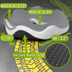 XL Truck Seat Cushion for Truck Driver Seat Cushion - Upgraded Back Support, CertiPUR-US® Certified - Thick Memory Foam, Pain Relief for Hours of Driving, Trucker Approved Big Rig - Gray