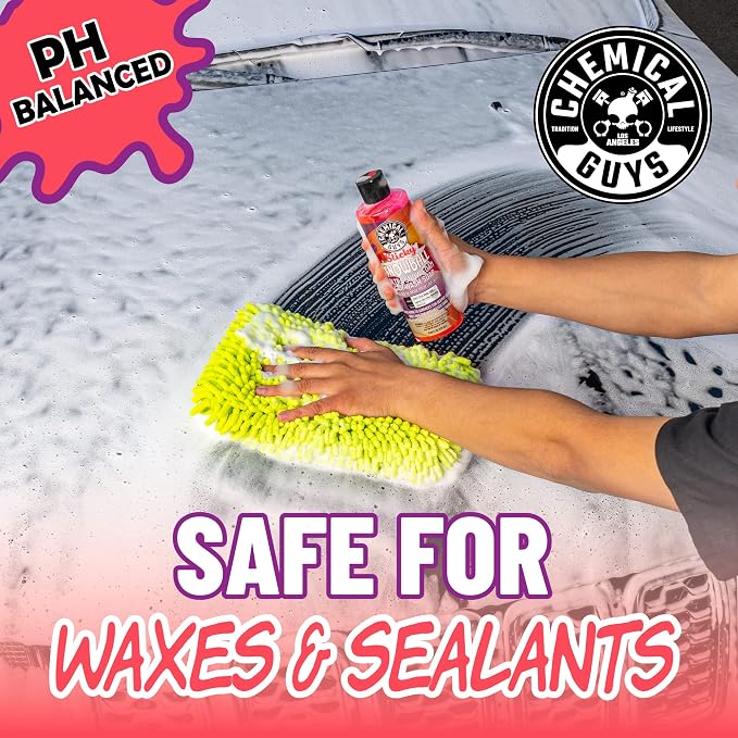 CWS215 Sticky Snowball Ultra Snow Foam Car Wash Soap (Works with Foam Cannons, Foam Guns or Bucket Washes) for Cars, Trucks, Motorcycles, RVs & More 128 fl oz (1 Gallon) Cherry Scent