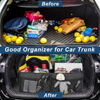Car Trunk Organizer for SUV, Car Organizers and Storage with Reinforced Handles, Car Accessories for Women/Men 70L Waterproof Polyester Trunk Organizer(Large, Charcoal)