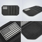 Visor Organizer, Car Sun Visor Organizer for Trucks & Auto, Tactical Molle Visor Panel with Large Capacity Storage, Keep Car Accessories Neat, Fits SUV Sedan Off-road Vehicles, Black,12.8x7x1.2 Inch