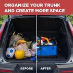 Car Trunk Organizers | Trunk Organizer, Car Storage Organizer - Premium Compartments Collapsible Portable car trunk organizers and storage for SUV (Large Capacity)