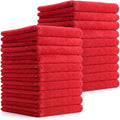 15 Pcs Car Microfiber Towels Buffing Drying Wash Cleaning Cloths Plush Large Towels Thick Care Polishing Detailing Waxing Scratch Proof Towel, 15.75 x 15.75 Inch (Red)