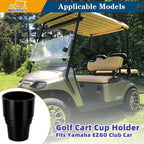 Golf Cart Cup Holder Insert Adapter Replacement fits Club Car EZGO Yamaha Golf Cart, for Placing and Securing 16.4 oz Portable Propane Gas Bottle or Drink Water Glass, (1Pcs, Black)