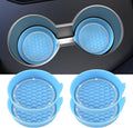 Car Cup Coaster Universal Non-Slip Cup Holders Bling Crystal Rhinestone Car Interior Accessories 4 Pack Light Blue