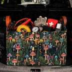Mushroom Car Trunk Organizer,20L Collapsible Auto Storage Basket with Handles, Waterproof Reusable Shopping Grocery Bags for SUV, Truck,Mushrooms Cars Boot Organizer Gifts for Women Men Drivers