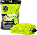 Chenille Premium Scratch-Free Microfiber Wash Mitt for Car Washing - Lime Green,Ultra-Soft Car Wash Glove,Swirl-Free Finish,Safe for Trucks,SUVs,Motorcycles,and More,(Pack of 12)