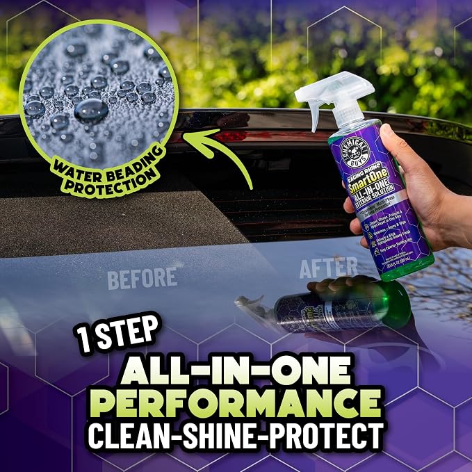 Raging Rhino Waterless Car Wash And Quick Detailer, 128 Fl Oz With 2 Dilution Bottles and 3 Premium Microfiber Towels - 6 Items