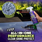 Raging Rhino Waterless Car Wash And Quick Detailer Spray (20 Fl Oz) With Total Interior Cleaner (16 Fl Oz) & 3 Premium Microfiber Towels - 5 Items