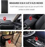Car Registration and Insurance Holder,PU Leather Car Glove Box Organizer Car Document Holder for ID,Driver's License (Carbon Fiber Black)