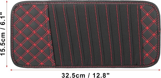 2pcs Car CD Visor Storage Cases Vehicle Sun Visor Organizer with 10 DVD Storage Sleeves Black with Red Line