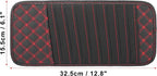 2pcs Car CD Visor Storage Cases Vehicle Sun Visor Organizer with 10 DVD Storage Sleeves Black with Red Line