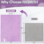 Purple Microfiber Cleaning Cloth -Pack of 12, Highly Absorbent Cleaning Rags, 16"X12" All Purpose Cleaning Towels for Housekeeping, Kitchen, Car, Lint Free and Reusable Microfiber Towels