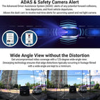 Q200 2K 1440P QHD Dash Cam for Cars, WiFi, WDR, Speed Red Light Cam Alerts, ADAS, 256GB Max, Parking Monitor, Super Night Vision (Free 32GB, 12V Cigar, Hardwiring Cable) (1CH Front)