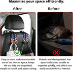 Purse Hook for Car -Universal Premium materials silicone and Aluminum-Magnesium Alloy Double Car Seat Back Storage Hook for Purses, Handbags, Bags Bottle pattern (2 Pack) Black