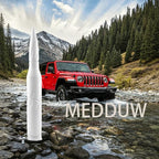 5.5 Inch Bullet White Spiral Truck Antenna, Rustproof Aluminum Alloy Short AM FM Radio Antenna, Easy Install OEM Replacement Fit for Ford F Series, Dodge RAM, Chevy Silverado GMC Pickup Trucks