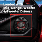 CH6530 Chaos Series 6.5 Inch Car Door Speakers - 300 Watts (Pair), 3 Way, Full Range, Tweeters, Coaxial, Sold in Pairs