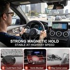 Car Phone Holder for Mercedes-Benz 2020-2022 GLC & 2019-2021 C-Class & 2020-2022 V-Class, 10.25-Inch Center Screen, Strong Magnet, OEM-Style, No View Obstruction Phone Mount Compatible with MagSafe