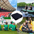 Black Thick Stadium Seat Cushion, Portable Seat Pad for Kayak, Canoe, Boat, Bleacher & Indoor Outdoor Use
