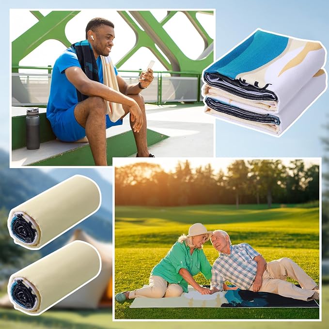 2 Pack Car Seat Towel Covers Athletic Running Towel Performance Microfiber Post Workout Sweat Washable Cover Non Slip for Seat Outdoor Sport (Shenandoah)