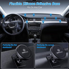 Magnetic Car Mount [2-Pack] - Universal Stick-On Dashboard Magnetic Phone Holder for Car, Strong Magnet Mount for Cell Phones & Mini Tablets with Swift-Snap Technology