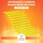 Heated Seat Pad & Cushion with Carbon Nanofiber Heating, NTC Temperature Sensing, 3S Fast Heat, 10-Hour Battery Life, Soft & Anti-Slip, Ideal for Office, Home, Stadium & Outdoor Use