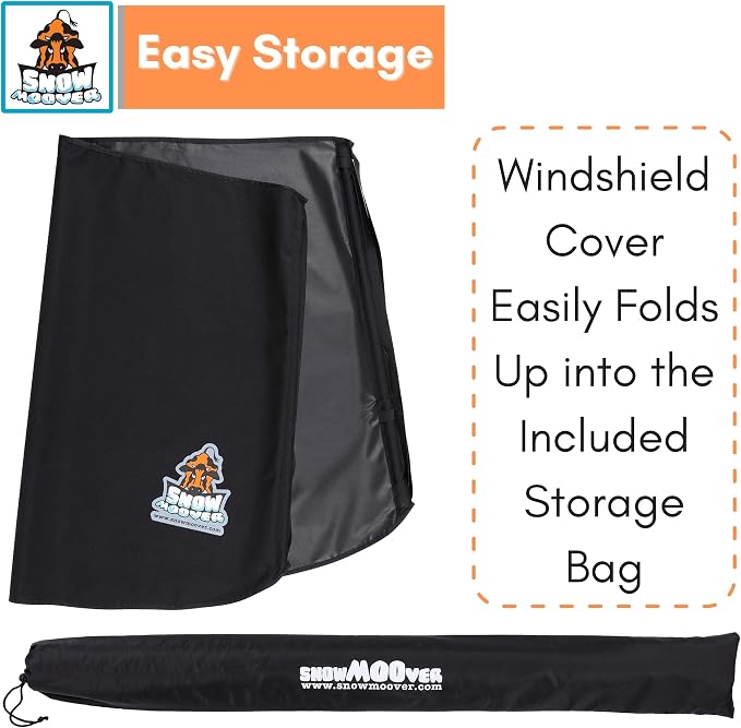 Car Windshield and Side Mirrors Cover for Ice and Snow | All-Weather Protection | PVC Coated Polyester | Fits Cars, SUVs, Small Trucks | Quick Install | Includes Storage Bag | 61" x 41"