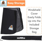 Car Windshield and Side Mirrors Cover for Ice and Snow | All-Weather Protection | PVC Coated Polyester | Fits Cars, SUVs, Small Trucks | Quick Install | Includes Storage Bag | 61" x 41"