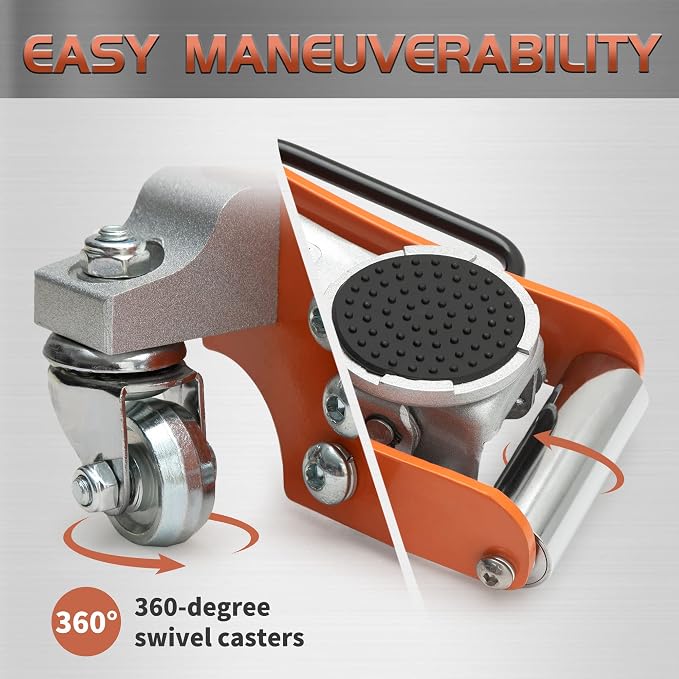 Low Profile Floor Jack, 2 Ton Aluminum and Steel Hydraulic Car Jack with Dual Pump System, Rapid Lift, Orange