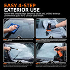 Windshield Glass Coating Kit, 100g Glass Prep Cleaner + 100ml Rain Repellent Spray, Hydrophobic Water Beading Protection, Removes Light Oil Film and Road Grime