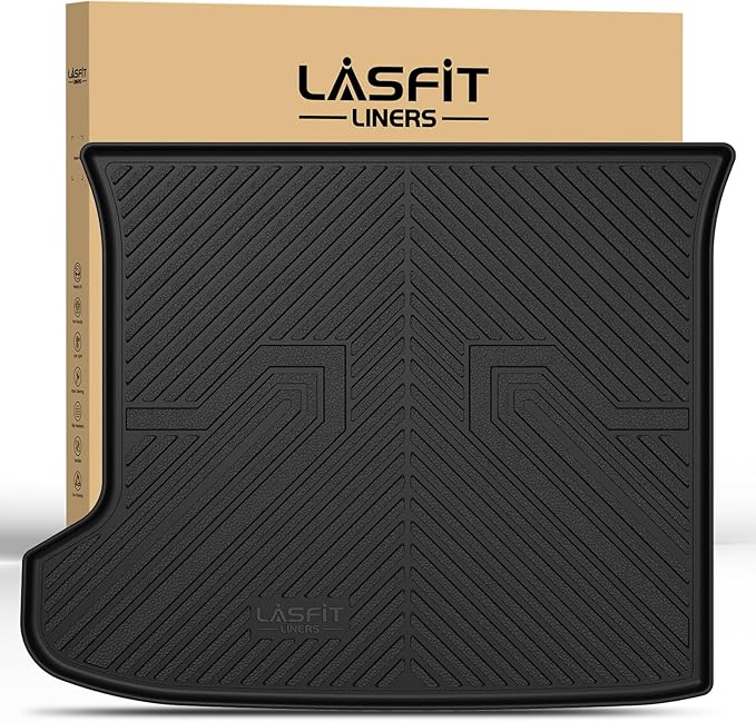 Cargo Mat for Kia EV6 2024 2023 2022, All Weather TPE Custom Fit Easy Clean Car Trunk Mat for Kia EV6 2022-2024 Cargo Liner, Black